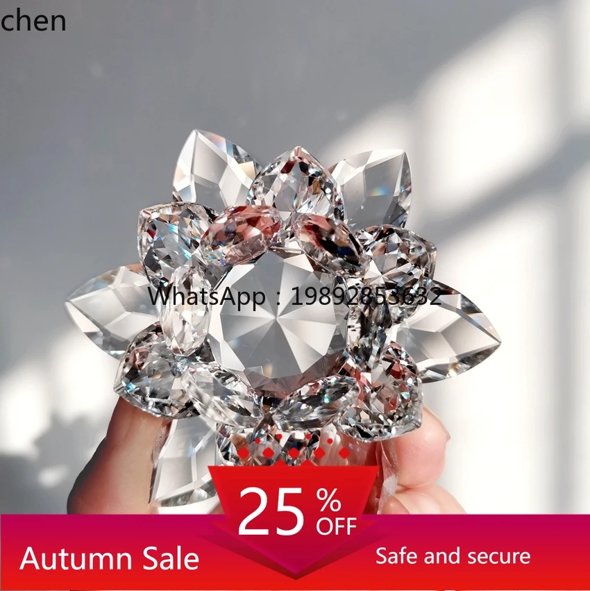 

Mini Crystal Lotus Birthday Gift Creative Ornament Good Luck Continuously