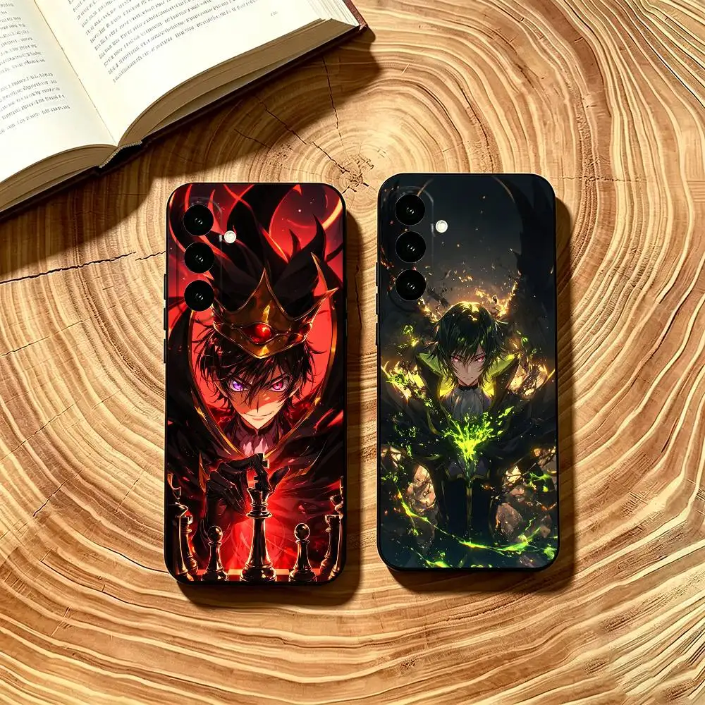 Anime C-Code G-Geass Zero Phone Case For Samsung Galaxy A73,A72,A71,A70,A53,A52,A51,Soft Black Cover