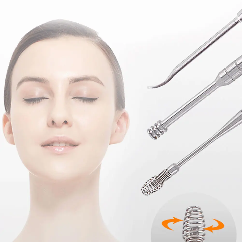 7Pcs Ear Wax Cleaner Stainless Steel Picks Double Ended Design for Safe Removal and Massage Wax Curette Stainless Steel Ear Pick