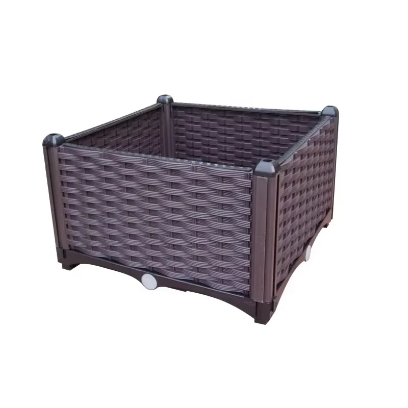 

High Quality Rectangular Plastic Planter Growing Box Vegetables Herbs Flowers Planting in Balcony Patio Yard