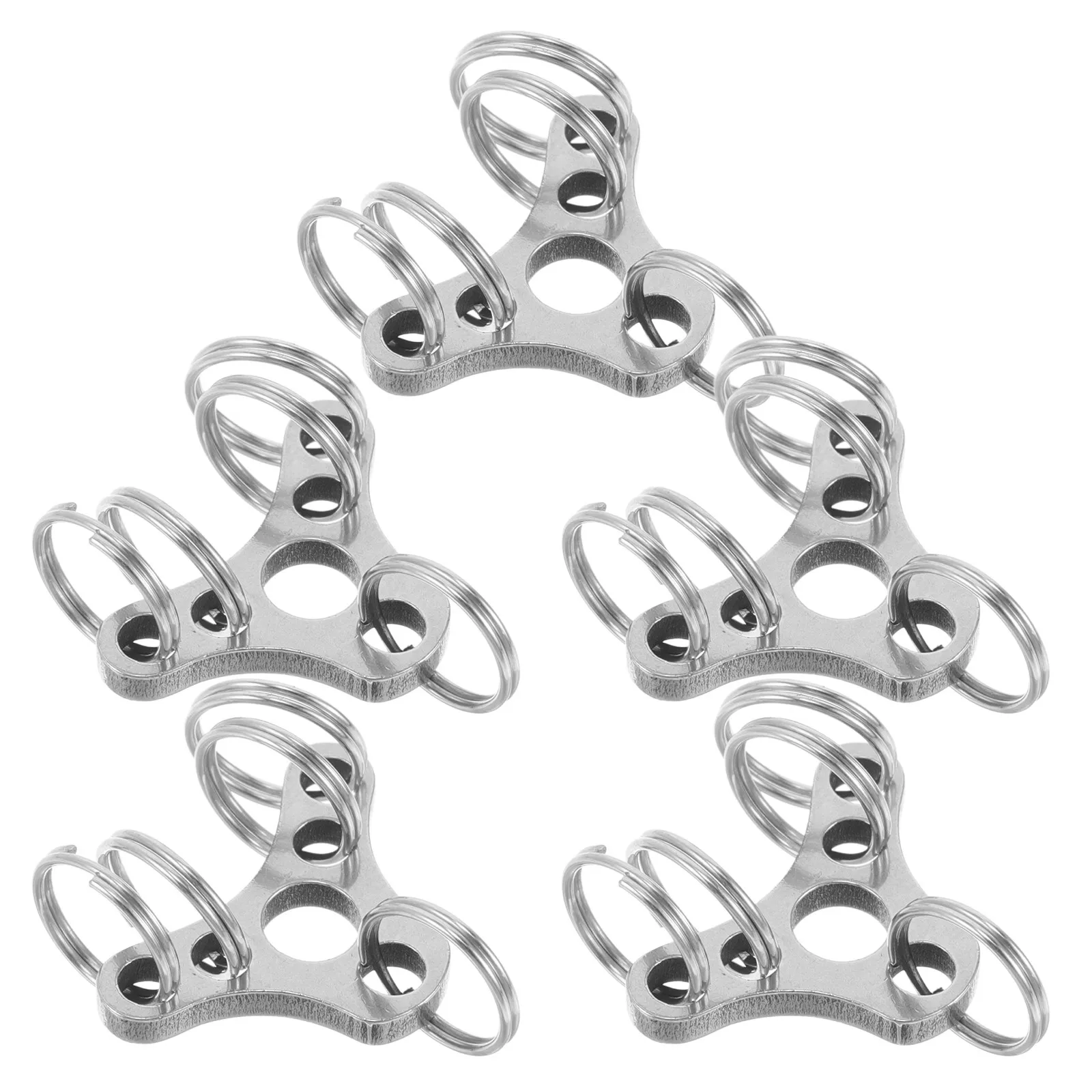 5Pcs Stainless Steel Key Organizers Carabiner Clip Quick Release Key Ring for Hiking Camping Outdoor Quick Release Clip