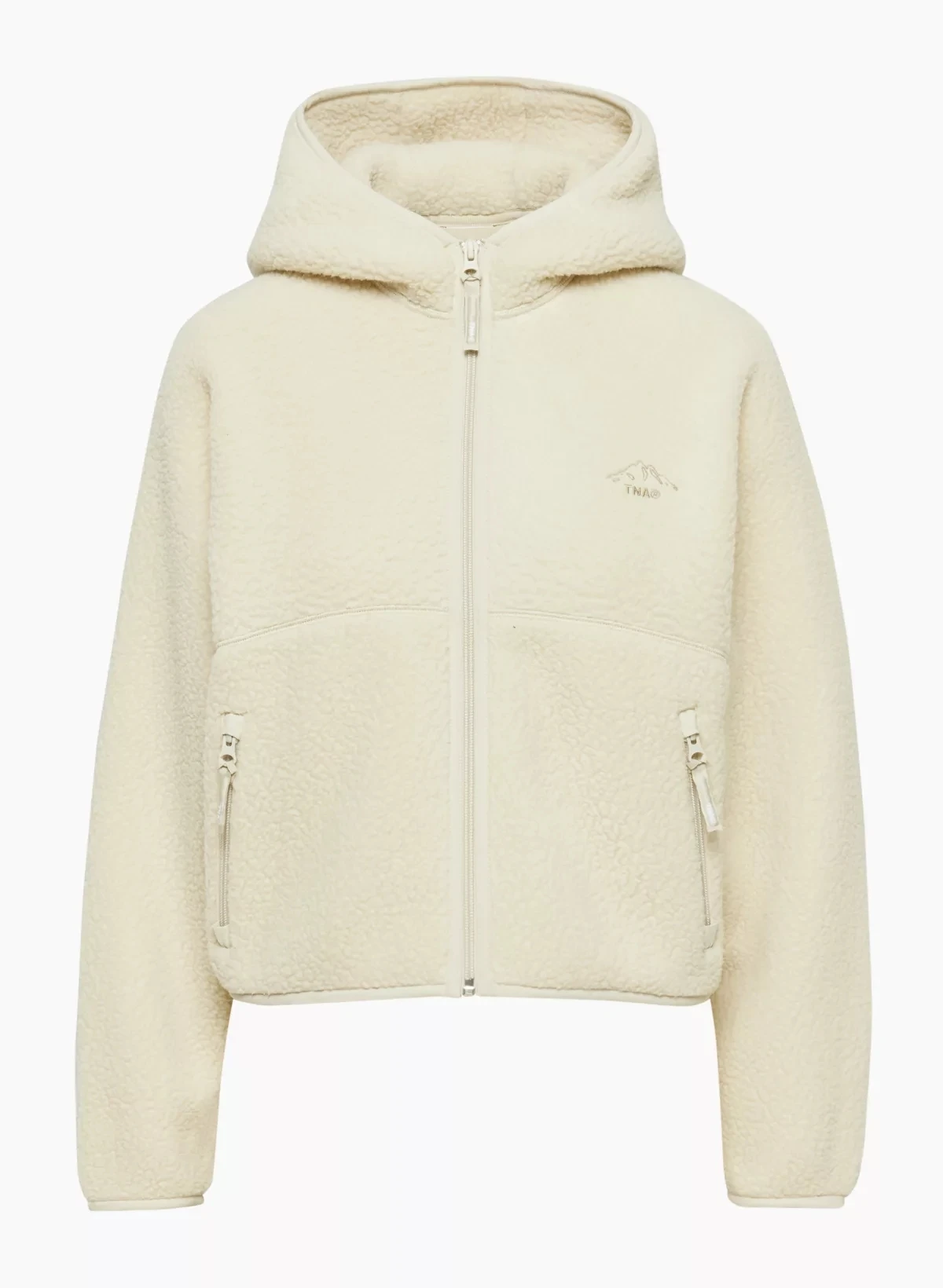 

Aritzia Tna Faux Lambskin Fleece Zipper Hooded Warm and Versatile Loose Fit Women's Jacket for Autumn and Winter