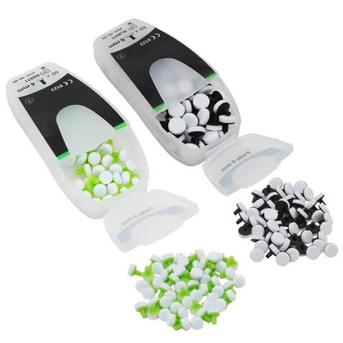 60 unids/caja almohadilla de espuma Dental mango herramientas de moldeo de relleno de resina soporte de curado ligero compuesto materiales de belleza Dental recortador rápido