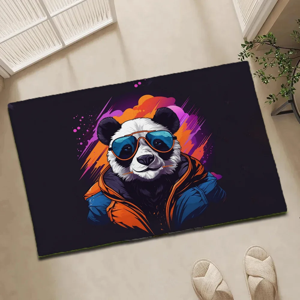 

Panda Impact Bathroom Mat New Doormat Entrance Door Fashion Home Carpet in the Living Room Lounge Rug For Kitchen Bath Foot Rugs