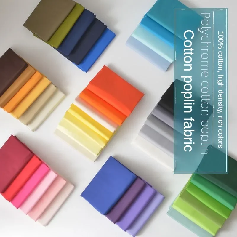 Pamuk Poplin Kumaş Metreyle Bebek Elbise Gömlek Çocuk Giyim Diy Dikiş Yumuşak Nefes Pürüzsüz Kumaş Düz Beyaz Kırmızı