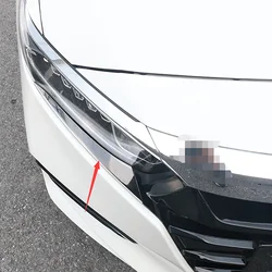 For Honda Accord 10th 2017 2018 2019 Stainless Steel Car Front Head Light Eyelid Headlight Eyebrow Cover Trim Styling