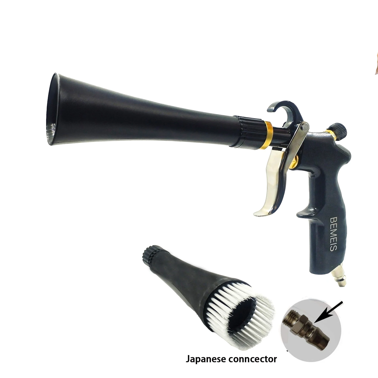 Draagbare hoogwaardige Japanse roestvrijstalen lagerbuis Droog wassen Tornado Blaaspistool Tornador Gun met luchtregeling