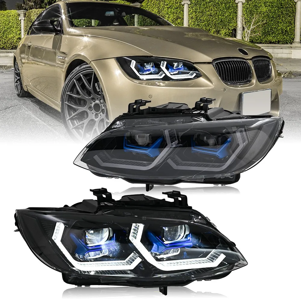 

Для BMW 3 серии (до рестайлинга) LED фары 2007-2013 E92 335i 330i 320i: Обновленные передние LED фары