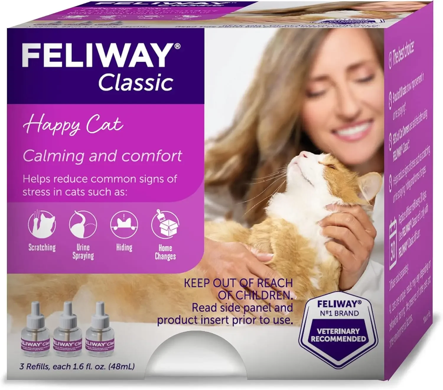 Classic Cat Calming Pheromone, 30 Day Refill - 3 Pack