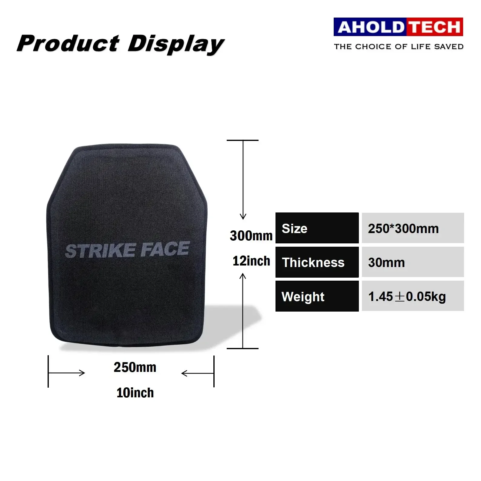 Hard Armor Plate Stand Alone 7.62mm NATO Lead Core NIJ III Ballistic Vest Bulletproof Backpack Ballistic Board Big Plates 10x12