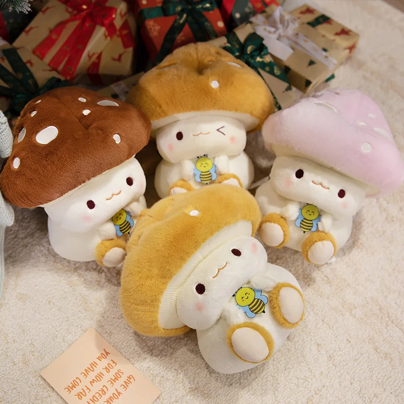 Juguete de peluche de seta simulada de 30cm, seta suave de planta Kawaii con almohada de muñeca bonita, decoración de habitación de regalo