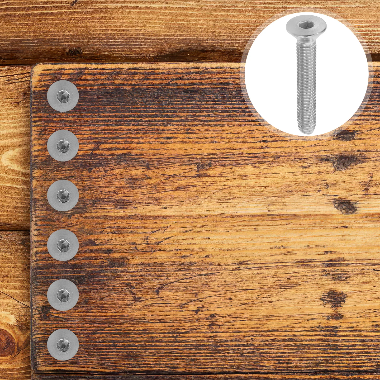 

10pcs Stainless Steel Socket Screws Precision Countersunk Bolts Flat Head Hex Cap Screws For Furniture Assembly Wood Tables Bed