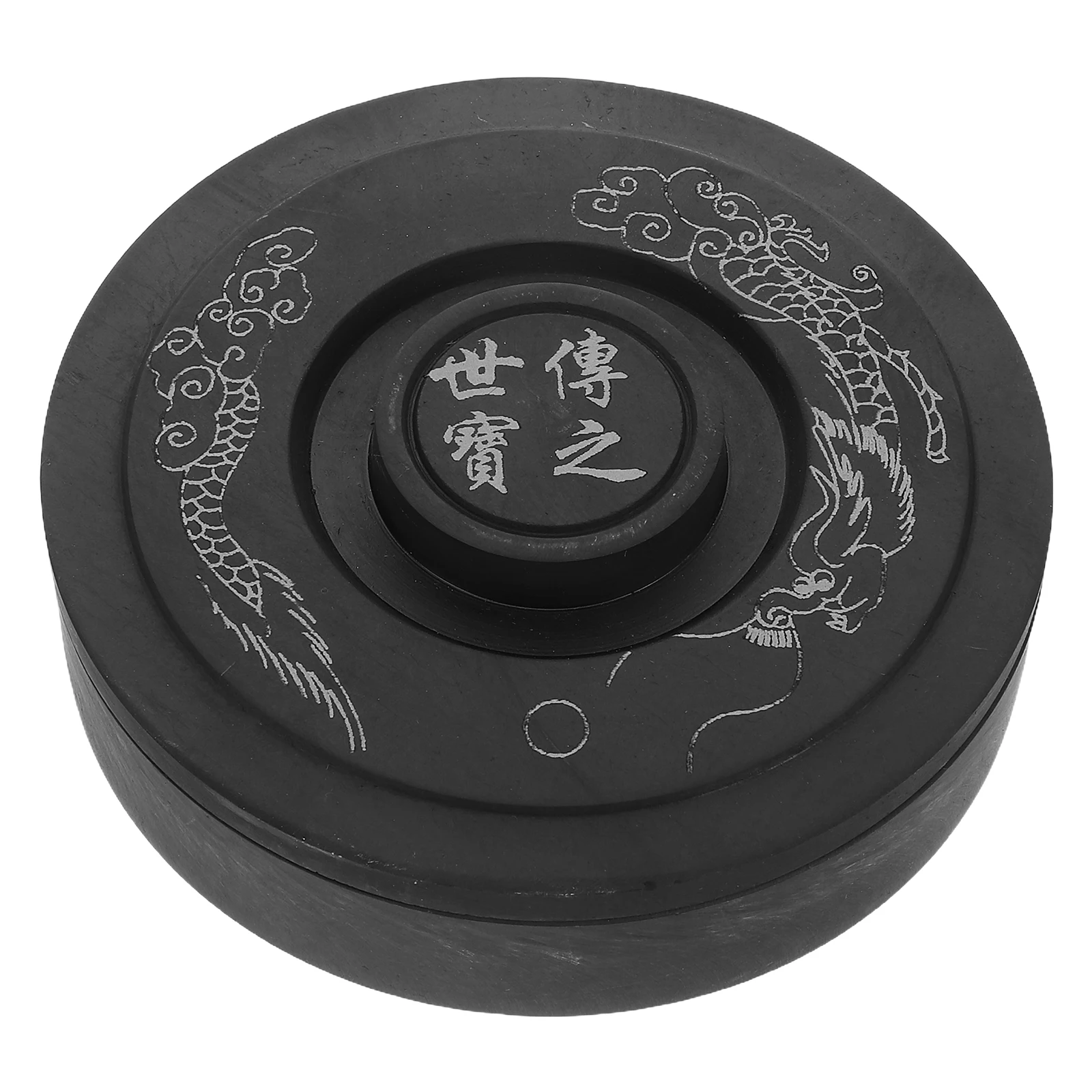 5-Inch Portable Chinese Calligraphy Inkstone Retro Texture Grinding Slab For Writing Painting Students Beginners Desktop Use