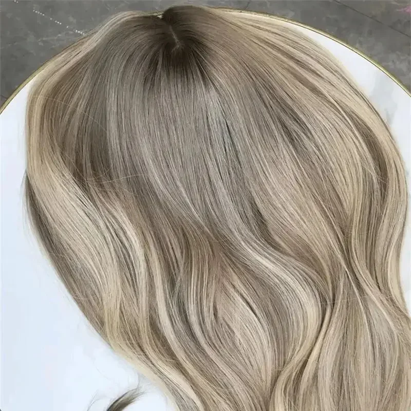 Blond Natural 24Inch Highlight Body Wave HD Lace Frontal Wig Pre-Plucked Transparent Deep Part for Women