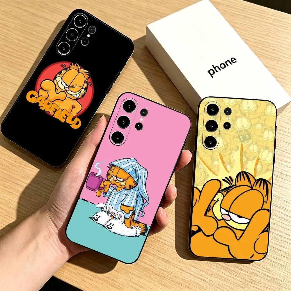 Garfield Cat C-Cartoon  Phone Case Black Silicone Soft For Samsung S26,S25,S24,S23,S22,S21,S30,Ultra,Plus,Fe,Lite