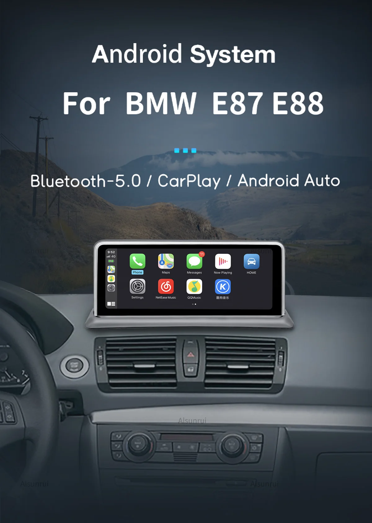 Android 13 Car Multimedia For BMW 1 Series 120i E81 E82 E87 E88 CCC CIC Radio Screen Head unit Stereo Navi Audio Carplay