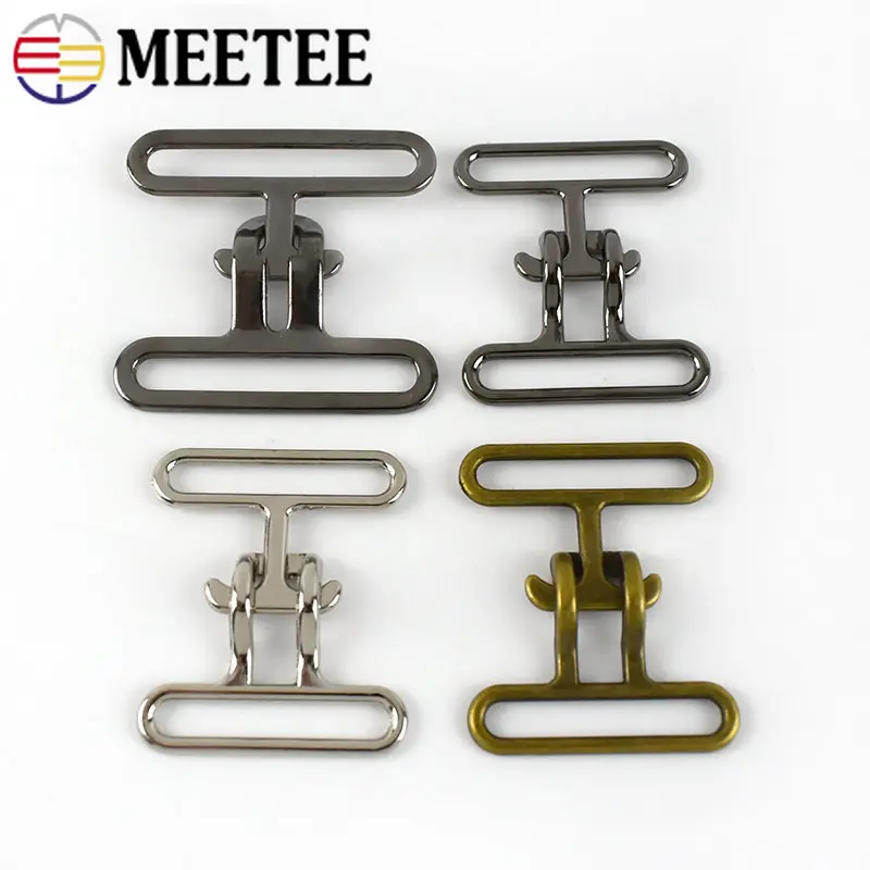 1/2/3/5Pcs Meetee 20/40/50mm Metal Belt Buckles Clothes Bag Strap Clasp Webbing Adjuster Hooks DIY Leather Hardware Accessories