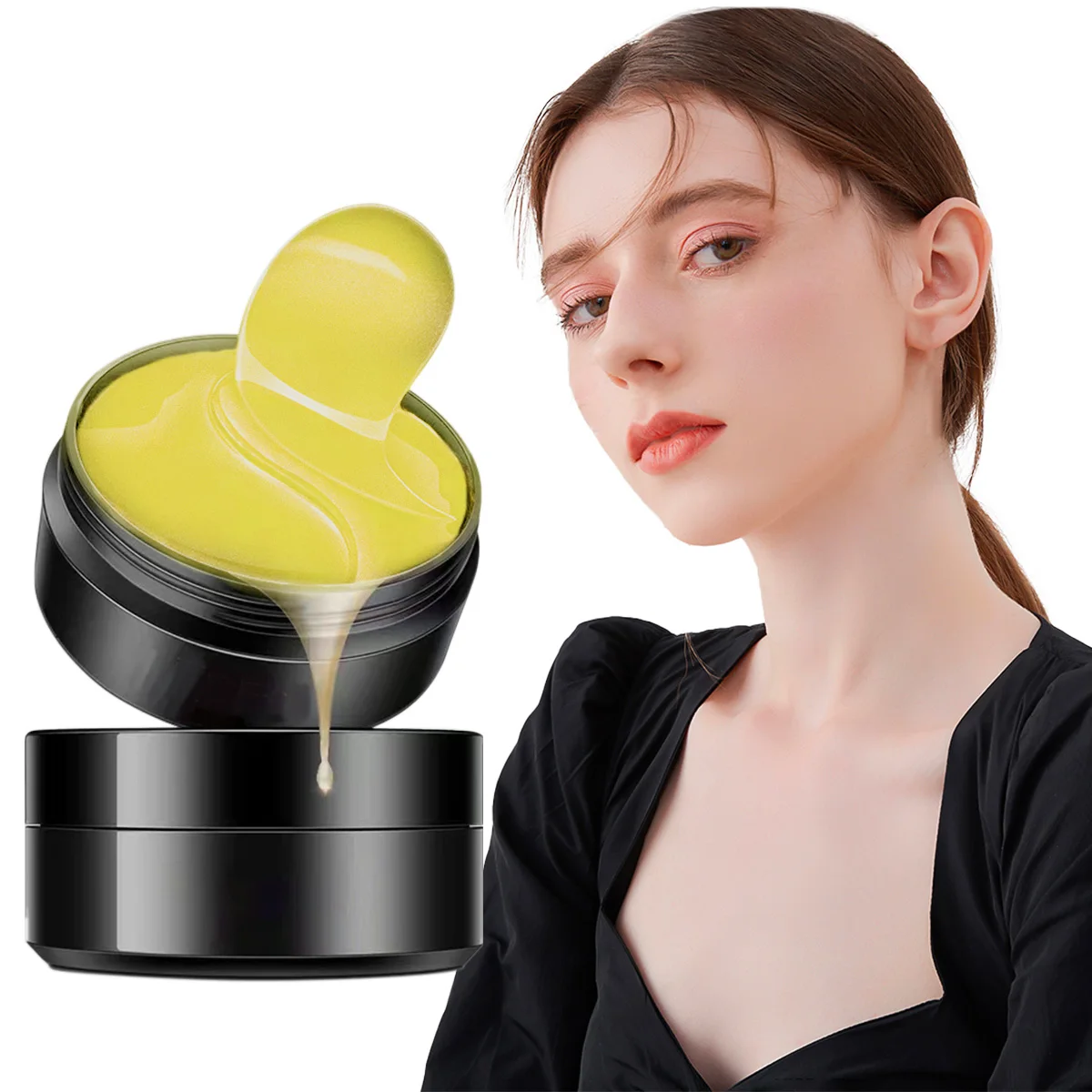 Snail Collagen Eye Mask, Containing Glycerin, Collagen, and Panthenol, Deeply Moisturizes and Nourishes the Skin Around the Eyes, Suitable for All Skin Types