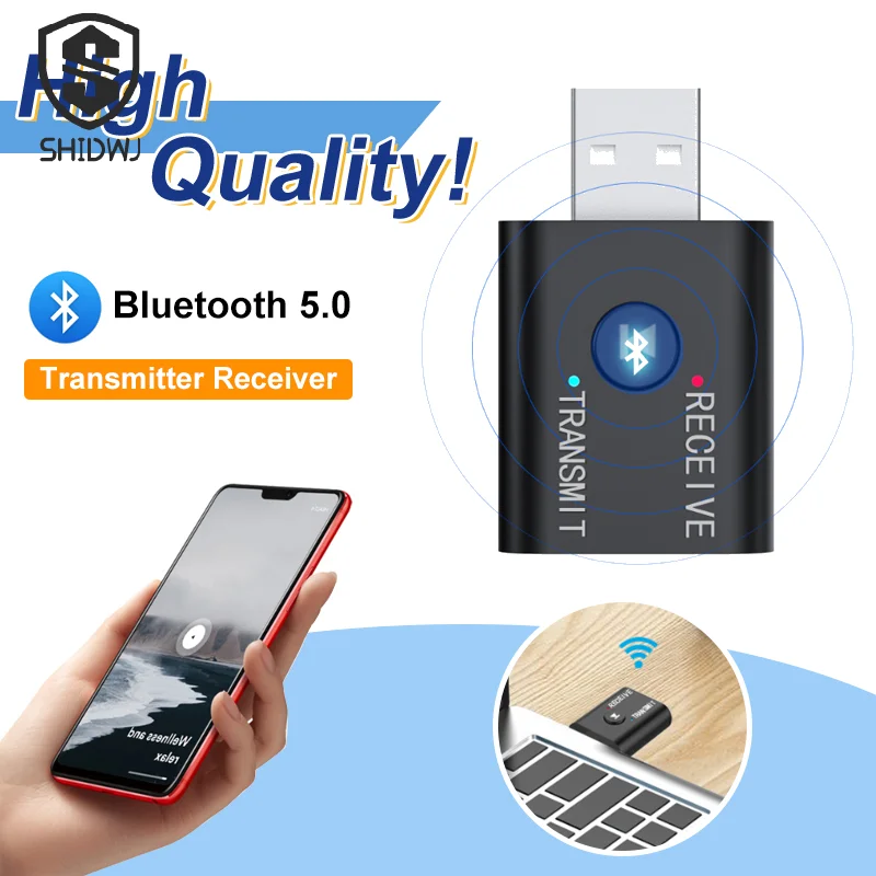 

1 шт. USB Bluetooth 5,0 передатчик приемник стерео Bluetooth USB 3,5 мм для ТВ наушники для ПК домашние стерео автомобильные Bluetooth приемники
