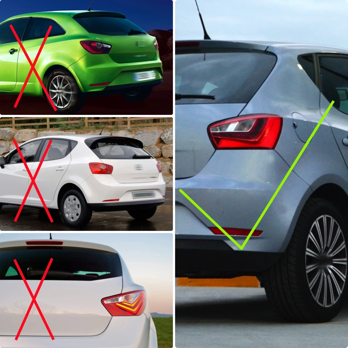 LED Tail Light For SEAT Ibiza 2013 2014 2015 2016 2017 Pair L+R Rear Lamp Brake Light Car accessories 6J4945095L 6J4945096L