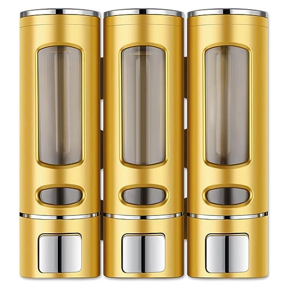 1pc 3 In 1 Soap Dispenser For Hotels 400ml Bathroom ABS Wall Mount Soap Dispenser Set Home Improvement Replacement Tools