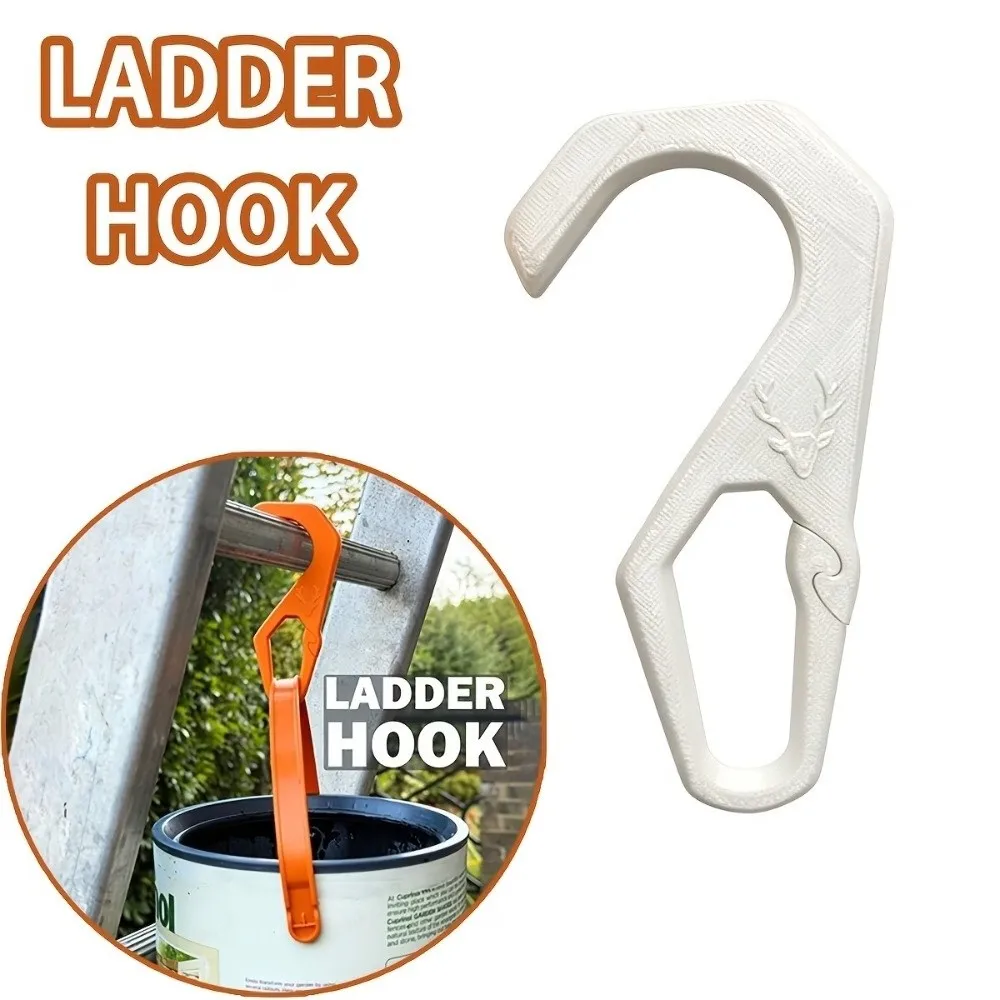 Heavy Duty Ladder Paint Bucket Hook Fixed Hanging 3D Printed Painting Secure Clip Tool Hands Free Non Slip