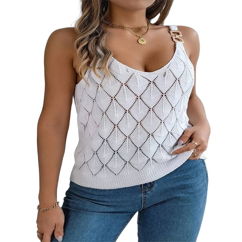 Women Top Spaghetti Strap Spaghetti Strap Knitted Fashionable High Quality New Arrival Trendy Comfortable Premium