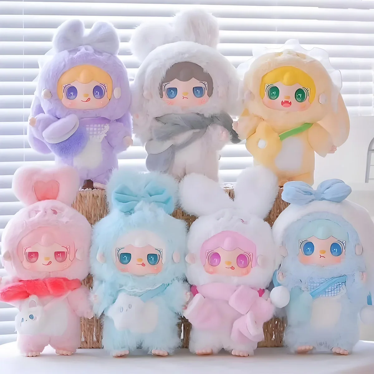 

Warm Bunny Vinyl Face Blind Box Yooki Yalli Cute Rabbit Toys Collection Labubuu Baby Three Doll Boys Girls Birthday Gifts