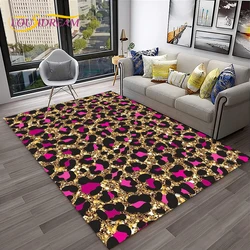 Stripe Print Wild Leopard Series Carpet Rug for Home Living Room Bedroom Sofa Doormat Decor,kid Play Area Rug Non-slip Floor Mat