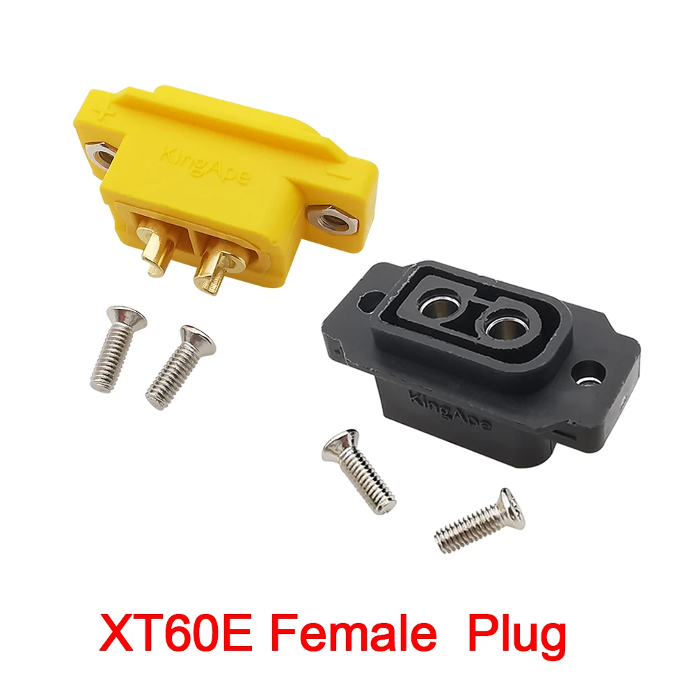 1/2/5Pcs XT60E Female Plug Battery Connector Ni Plated Large Current XT60E-F Panel Mount Fixed DIY RC Electric Car Socket Adapte