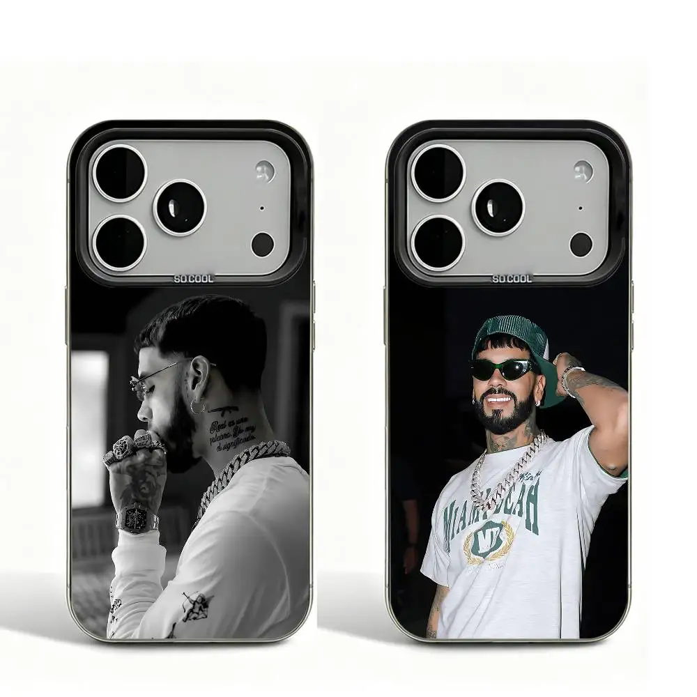 A-Anuel Real Hasta La Muerte 2 AA Black Matte Case For iPhone 16 15 17 14 11 12 13 Pro Max So Cool Lens Bumper Printed Cover