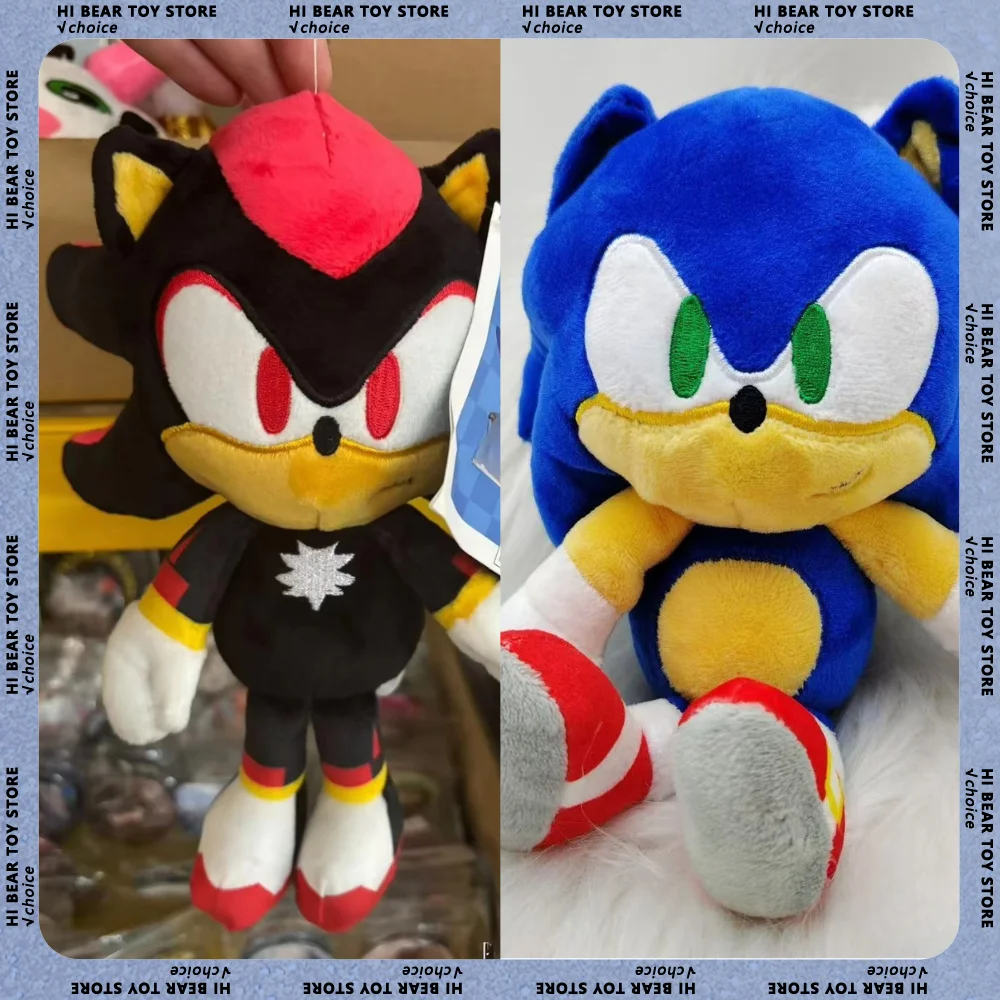 

20cm Classic Style Black Shadow Plush Toy Sonic Cotton Filled Children's Soothing Toy Collection Style Children's Birthday Gift