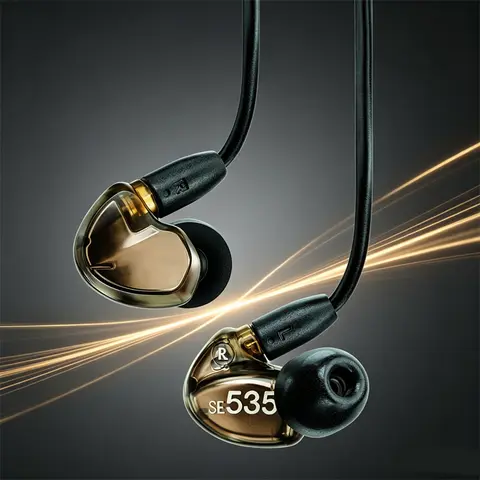 Brand Headphone SE535 Earphons Hi-fi Stereo Noise Canceling 3.5MM SE535 In Ear Earphones Detchabl Wire Headset with Box