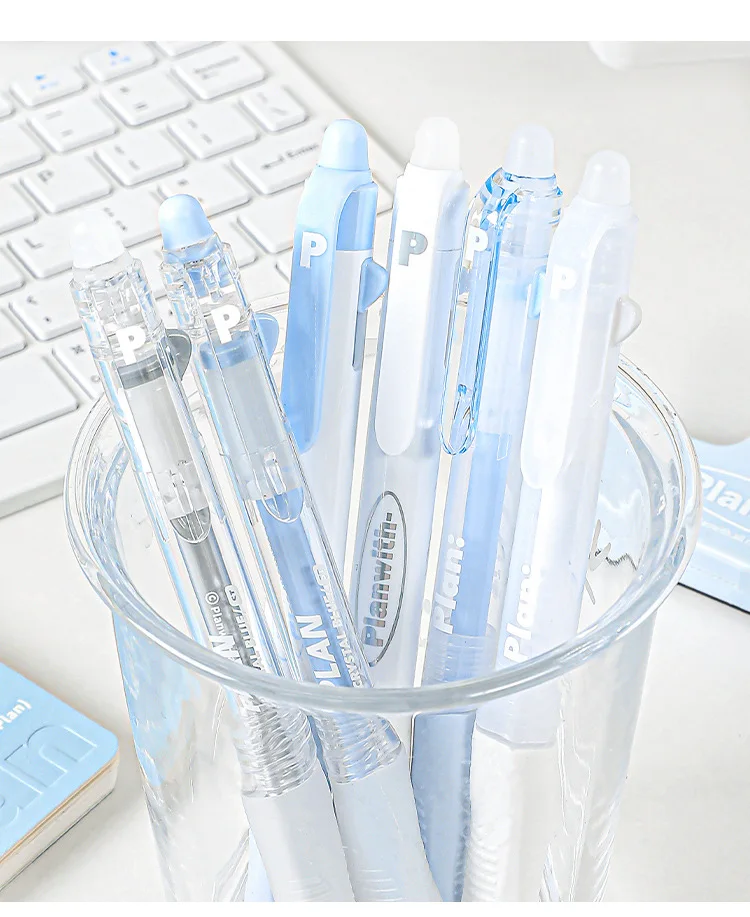 Planwith 3 Teile/satz Löschbaren Gel Stift Schreibwaren Student Schule Acsesories Stift 0,5mm Kristall Blau Tinte Seite Drücken Schreiben liefert – Detail 13