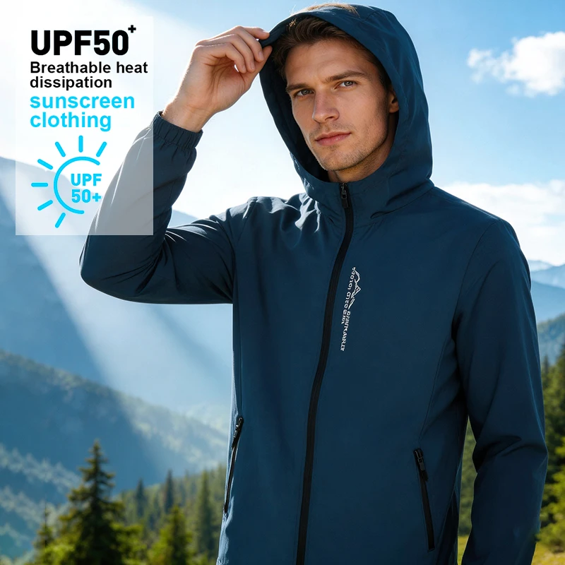 2026 Sommer Herren Wasserdichte Wanderjacken Winddichte Camping-Windbreaker Frühling Damen Angel- Trekking- Laufjacke Unisex