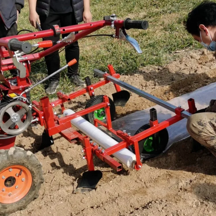 

2025Plastic Mulching Machine Hand Plastic Mulch Layer Laying Machine Micro Tiller Cultivator