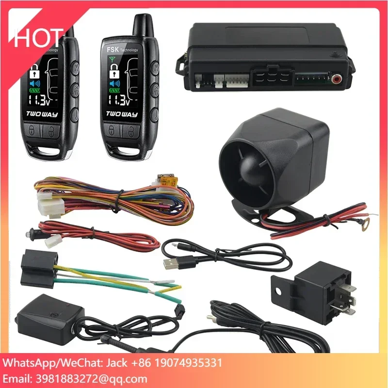 

EASYGUARD EC206 Two Way Car Alarm System With LCD Pager Display & Shock Sensor Vibration Warning