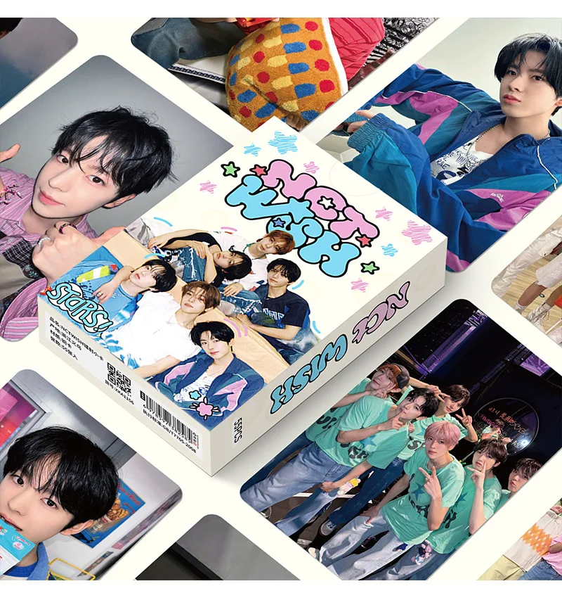 

55 шт./компл. лазерная карта KPOP NCTWISH Lomo Card Jaehee Sion Ryo Sakuya Yushi Riku Printd фотокарточки подарок для фанатов