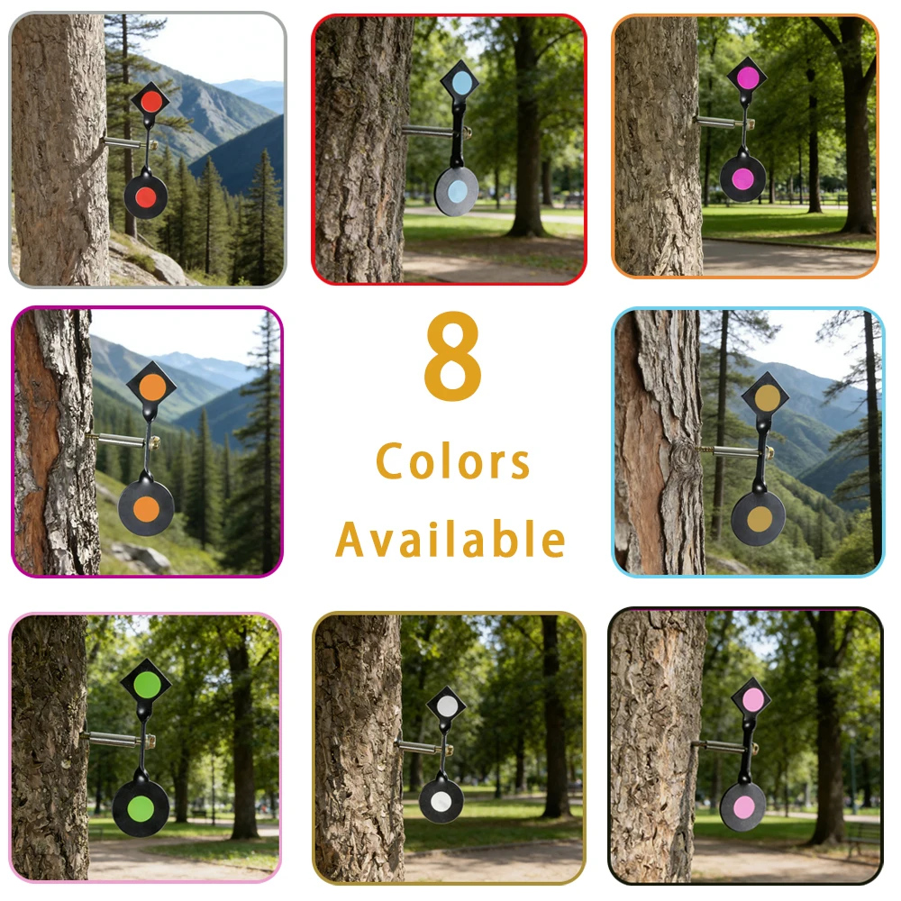 

Доступно 8 цветов. Практика стрельбы с двойной головкой. Вращающаяся на 360 градусов мишень. Мишень для рогатки. Деревянный кол. Практика металлической мишени.