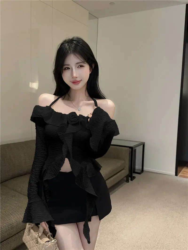 

Свитера Джемперы Пуловеры Женские трикотажные изделия большого размера Rosa Mock из двух предметов Рождественский праздник Фестиваль Профессиональный формальный однотонный крой