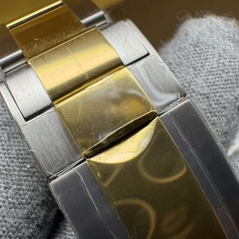 AR factory For Submariner silver gold Strap 904 Steel Folding Buckle 20 21 Watchbands Accessor