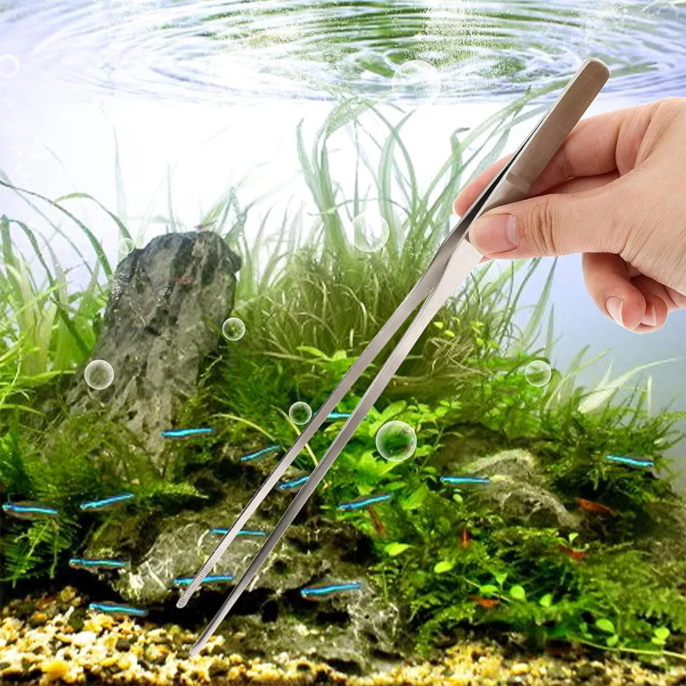 Ze stali nierdzewnej trawa wodna narzędzie do przycinania trawa wodna narzędzie do przycinania akwarium zestaw kleszczy do trawy wodnej nożyczki
