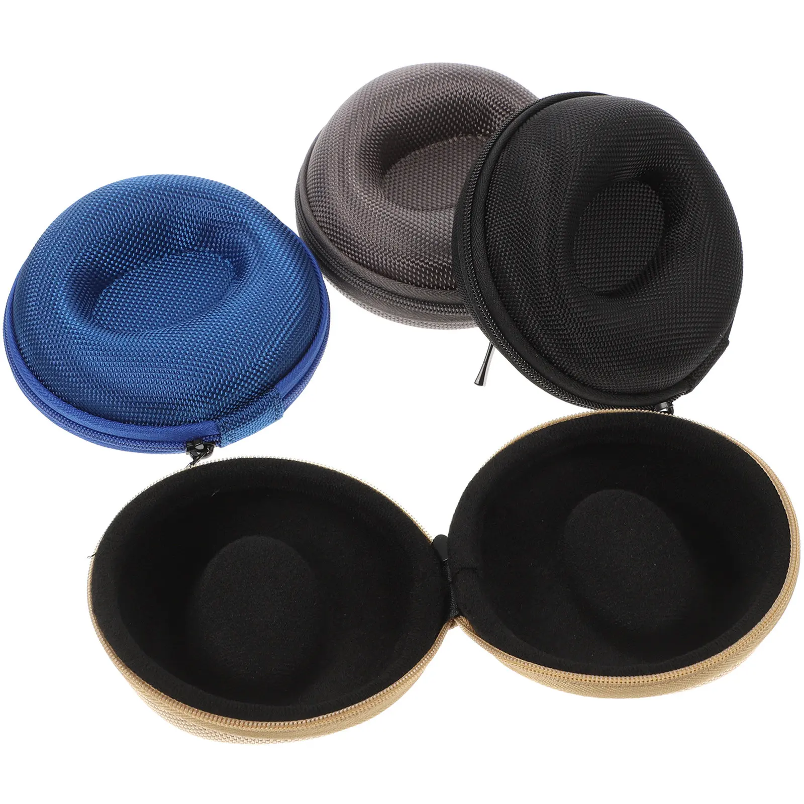 

4Pcs Watch Box Oxford Zipper Protective Smartwatch Case Portable Carrying Wristwatch Holder Travel Shockproof Container
