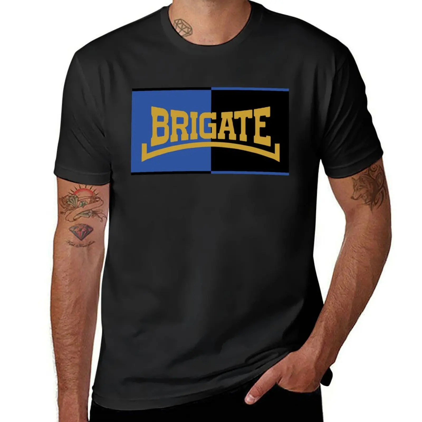 

brigate bergamo T-Shirt tops summer tops oversizeds sweat T-shirts for men cotton