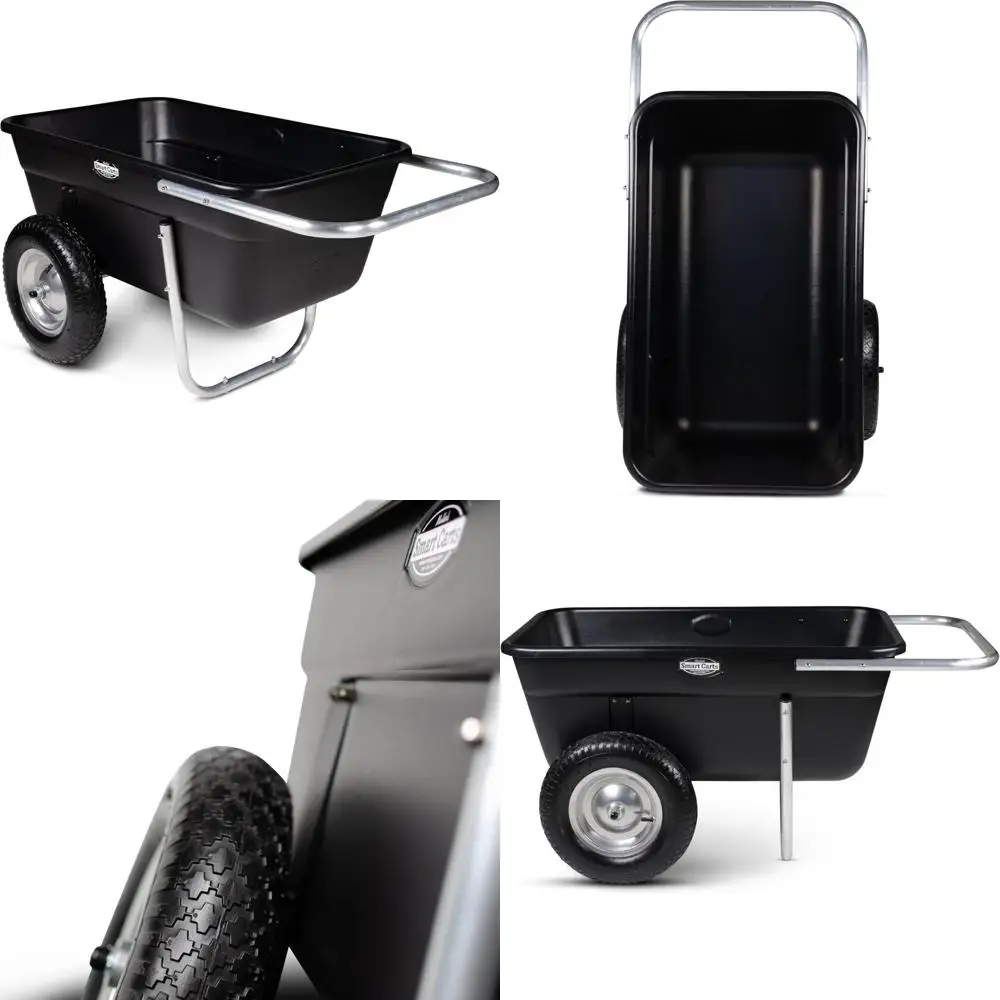 Durable Lightweight Yard Cart with 16 Flat-Free Wheels: Perfectly Balanced for Premium Outdoor Transport