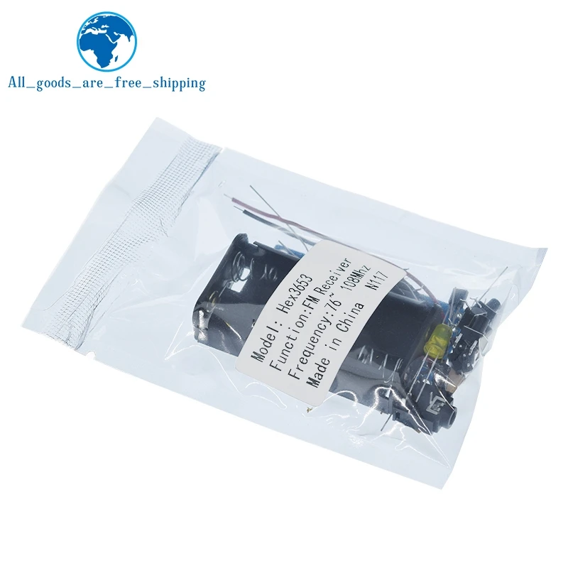TZT 1/2PCS DIY Electronic Kits Wireless Stereo FM Radio Receiver Module  76MHz-108MHz DC 1.8V-3.6V image 2