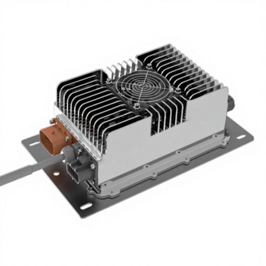 Forced Air Cooling 2 In 1 Integrated 2KW 80V OBC+1.2KW 14V DCDC Converters For EV