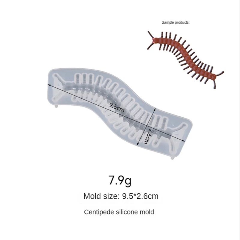 SEWS-Insect Fondant Moulds, Bug Cake Decoration Silicone Moulds Gecko/Centipede/Spider/Scorpion/Ant/Insect Epoxy Moulds