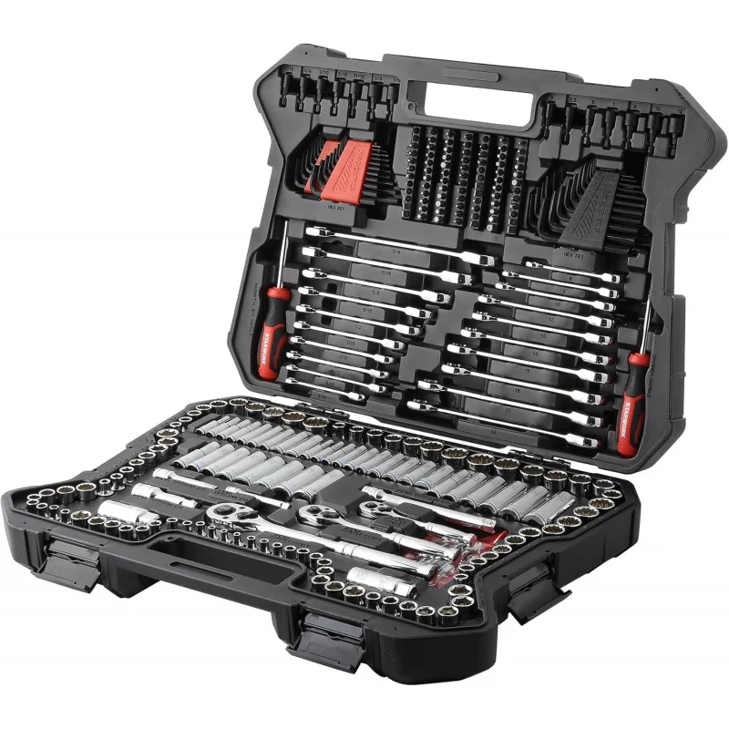 

303-Piece Mechanics Set & Socket Set, Professional Grade, Vanadium Steel, Rustproof, Portable Auto Repair H