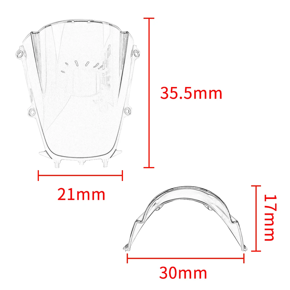 Front Deflector Viser Visor FOR YAMAHA YZF-R9 YZF R9 2025-2026-2027 Motorcycle Windscreen Double Bubble Windshield Wind Screen